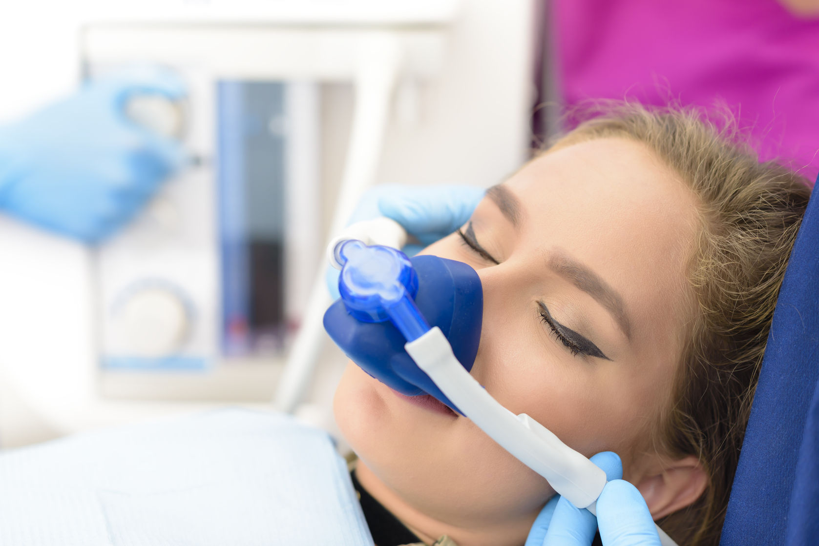 Dental Sedation A woman getting inhalation sedation at st catharines dental